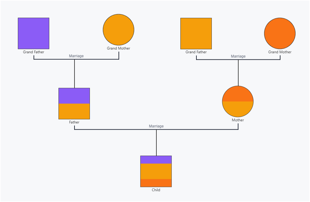 Simple Three-Generation Cultural Genogram Template